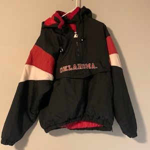 Oklahoma sooner starter jacket early 90s